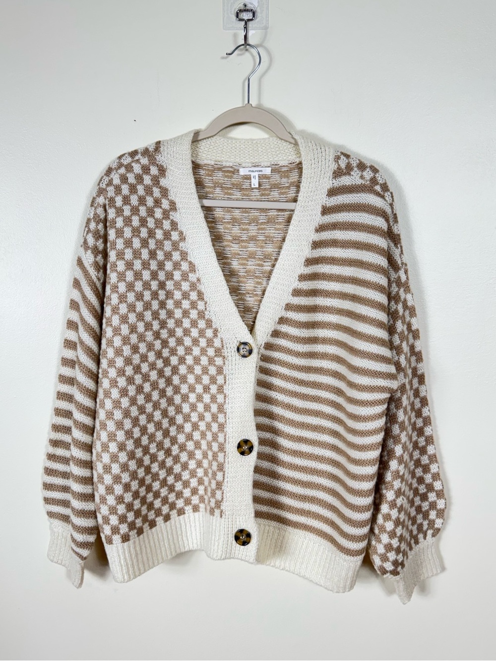 Womens Chunky Oversized Cardigan Sweater Large Bohemian Indie Scandi Layers